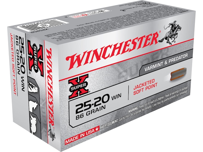 Shop Winchester Super X 25-20 WCF Ammo 86 Grain Jacketed Soft Point Box of 50 Shop Winchester Super X 25-20 WCF Ammo 86 Grain Jacketed Soft Point Box of 50 - Ammunition - Glock Auto Switches