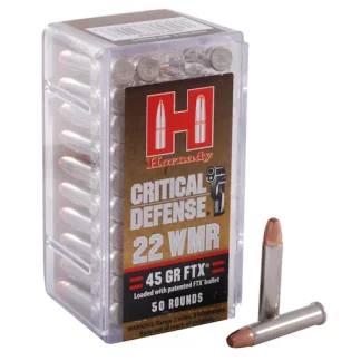Shop Hornady Critical Defense 22 Winchester Magnum Rimfire (WMR) Ammo 45 Grain Hornady FTX Polymer Tip - Glock Auto Switches | Glock Auto Switches