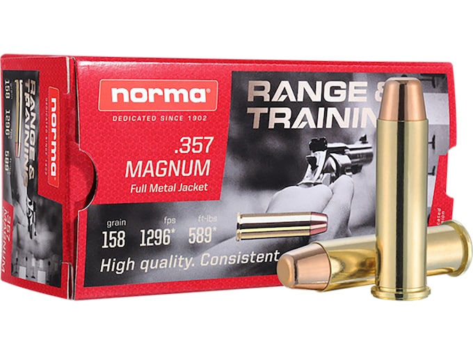 Norma Range & Training 357 Magnum Ammo 158 Grain Full Metal Jacket 500 rounds Norma Range & Training 357 Magnum Ammo 158 Grain Full Metal Jacket 500 rounds - Ammunition - Glock Auto Switches