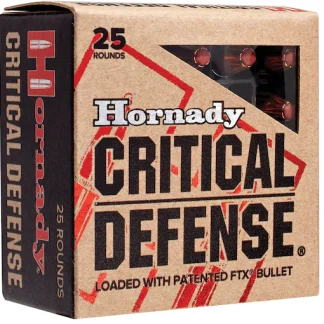 Shop Hornady Critical Defense 9mm Luger Ammo 115 Grain Hornady FTX Polymer Tip Box of 200 rounds - Handguns - Glock Auto Switches