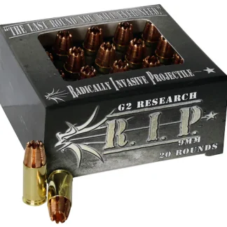 Authentic G2 Research R.I.P. 9mm Luger Ammo 92 Grain G2 R.I.P. Fragmenting Hollow Point Lead Free Box of 100 rounds - Ammunition | Glock Auto Switches