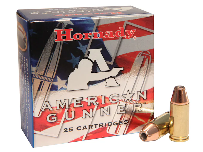 Shop Hornady American Gunner 9mm Luger +P Ammo 124 Grain Hornady XTP Jacketed Hollow Point 500 rounds Shop Hornady American Gunner 9mm Luger +P Ammo 124 Grain Hornady XTP Jacketed Hollow Point 500 rounds - Ammunition - Glock Auto Switches